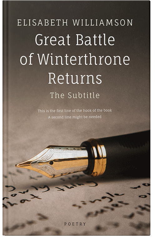 Front view of Premade Poetry Book Cover - Sand Dune