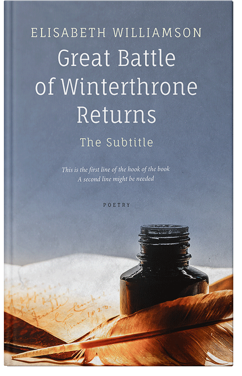 Front view of Premade Poetry Book Cover - Slate Gray