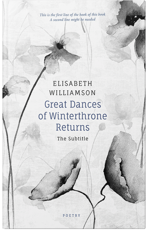 Front view of Premade Poetry Book Cover - Black Haze