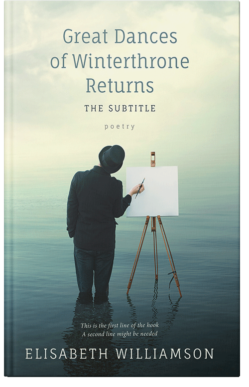 Front view of Premade Abstract Book Cover - Outer Space