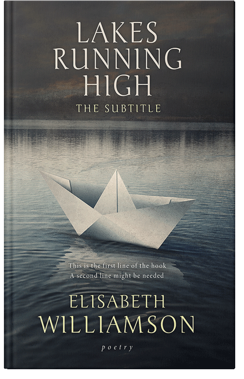 Front view of Premade Poetry Book Cover - Shark