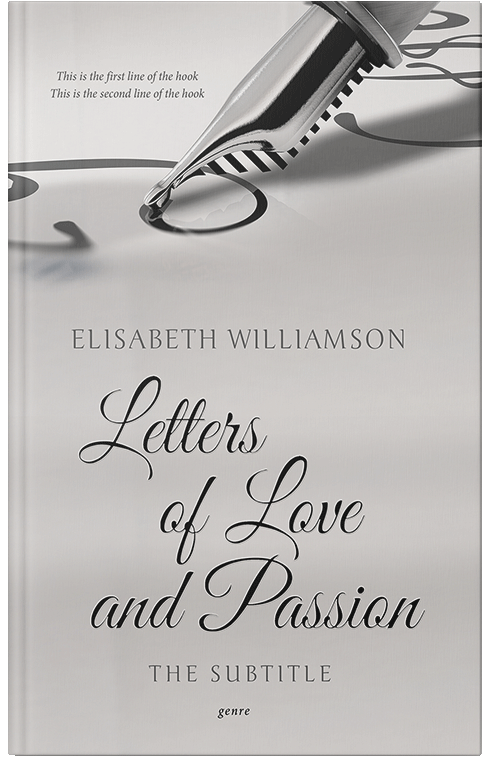 Front view of Premade Poetry Book Cover - Timberwolf