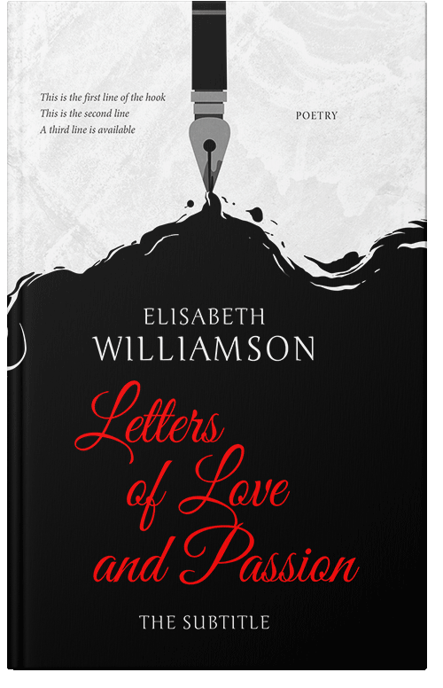 Front view of Premade Poetry Book Cover - Seashell