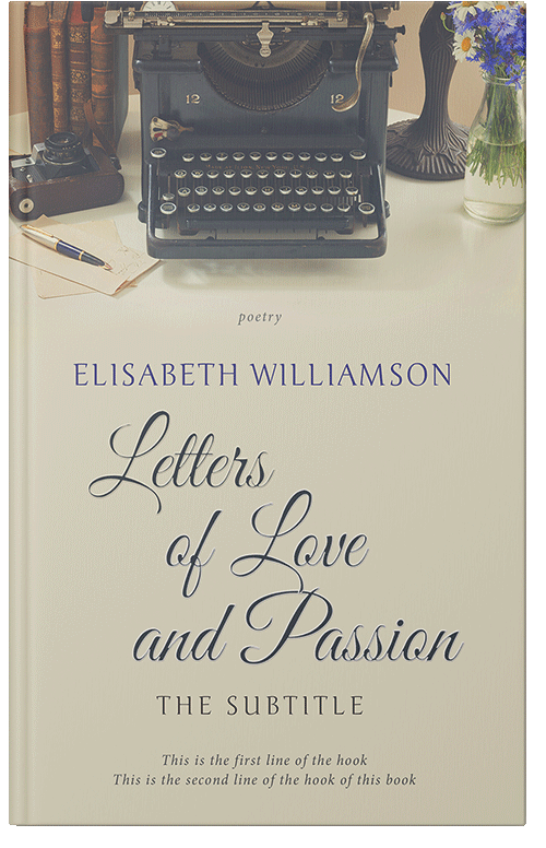 Front view of Premade Poetry Book Cover - Tana