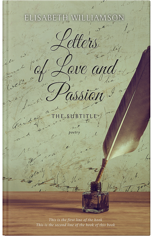 Front view of Premade Poetry Book Cover - Locust