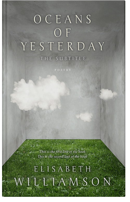 Front view of Premade Abstract Book Cover - Limed Ash