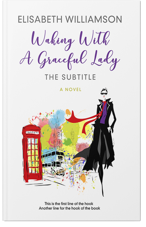 Front view of Premade Abstract Book Cover - Laser