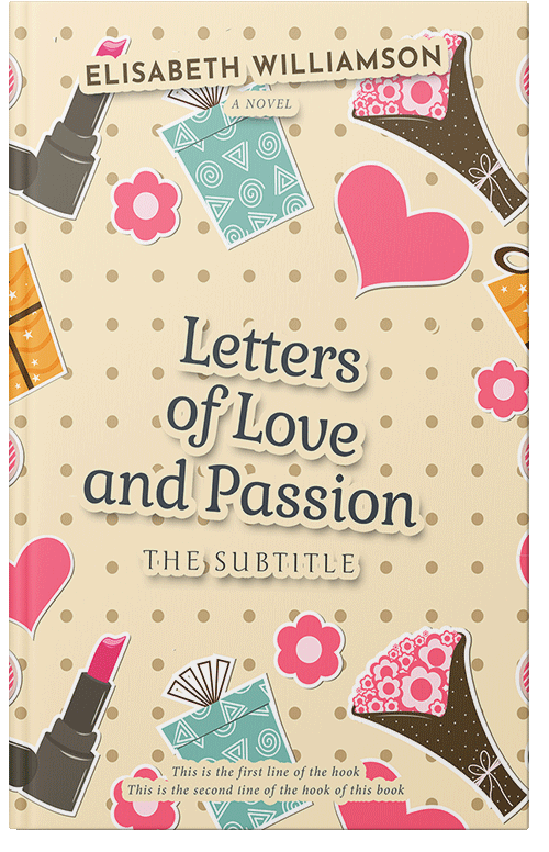 Front view of Premade Chick Lit Book Cover - Champagne