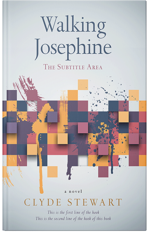 Front view of Premade Abstract Book Cover - Iron