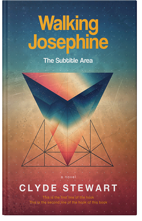 Front view of Premade Abstract Book Cover - Twine