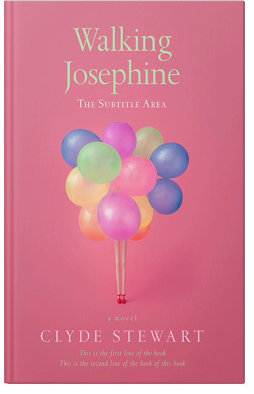 Front view of Premade Abstract Book Cover - Deep Blush