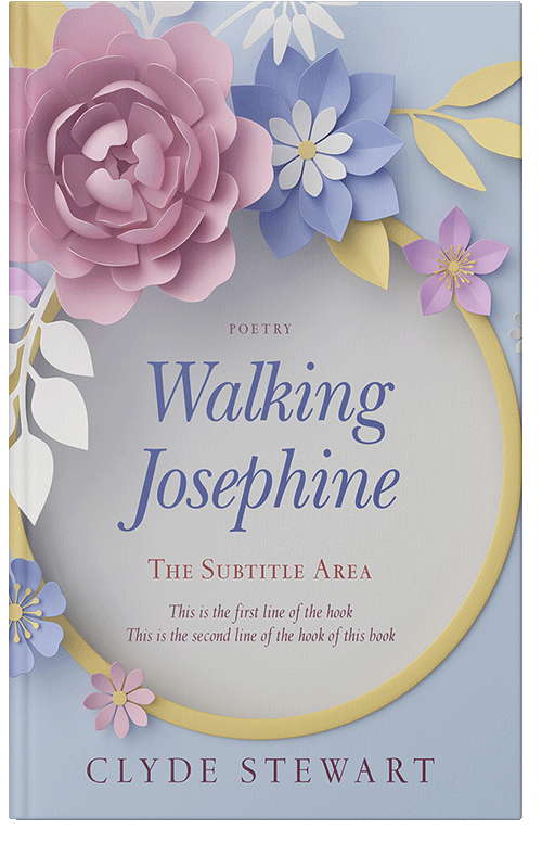 Front view of Premade Poetry Book Cover - Gray Suit