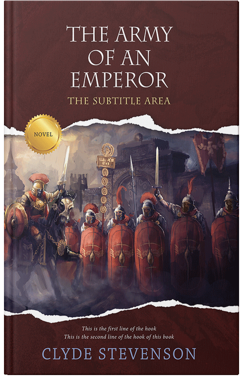 Front view of Premade Historical Book Cover - Crater Brown