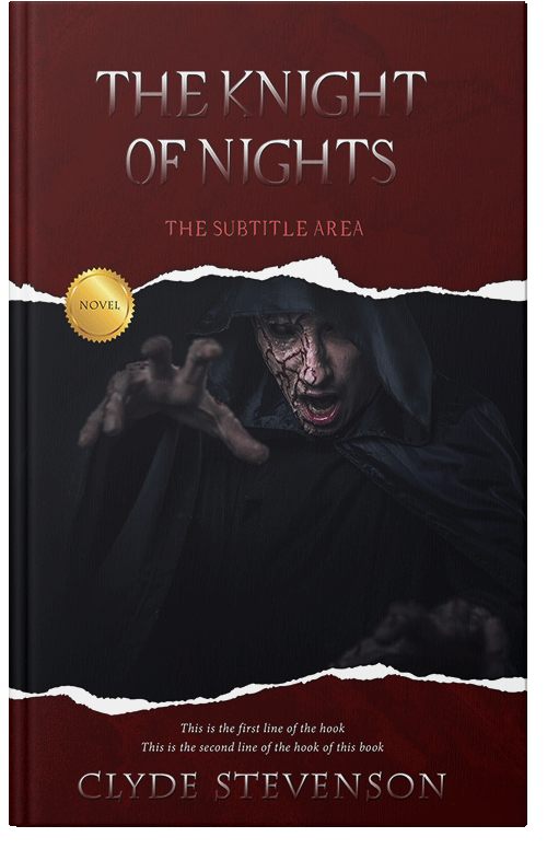 Front view of Premade Horror Book Cover - Aubergine