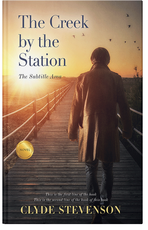 Front view of Premade Mystery & Thriller & Suspense Book Cover - Gold Sand