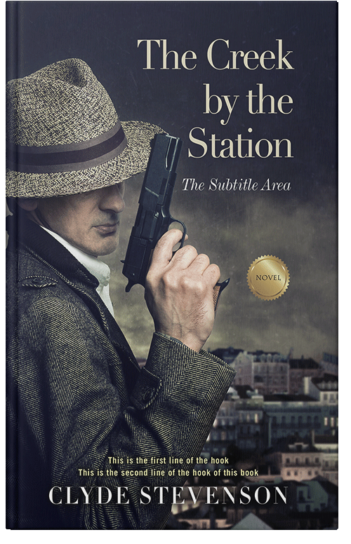 Front view of Premade Mystery & Thriller & Suspense Book Cover - Steel Gray