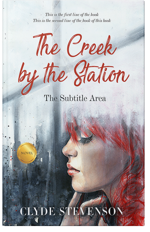 Front view of Premade Romance Book Cover - Bright Gray