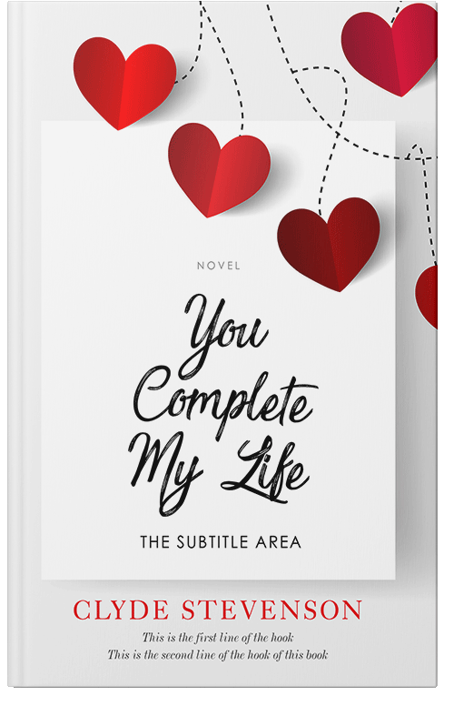 Front view of Premade Romance Book Cover - Gallery