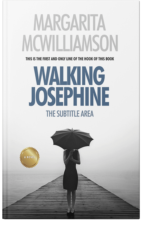 Front view of Premade Abstract Book Cover - Quill Gray