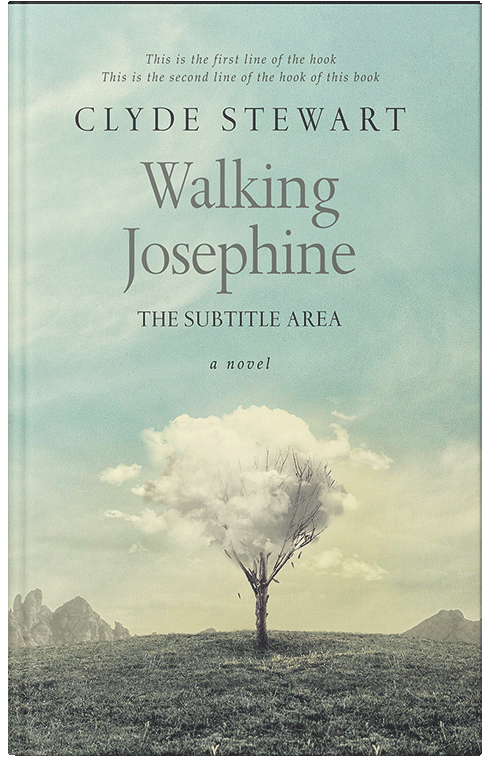 Front view of Premade Abstract Book Cover - Pale Leaf