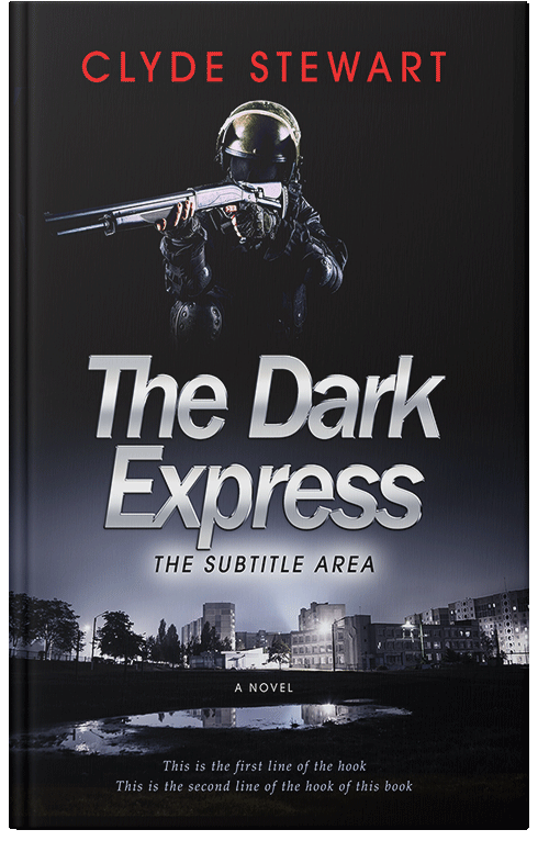 Front view of Premade Action & Adventure Book Cover - Pale Slate