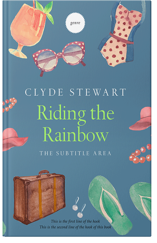 Front view of Premade Travel Book Cover - Horizon