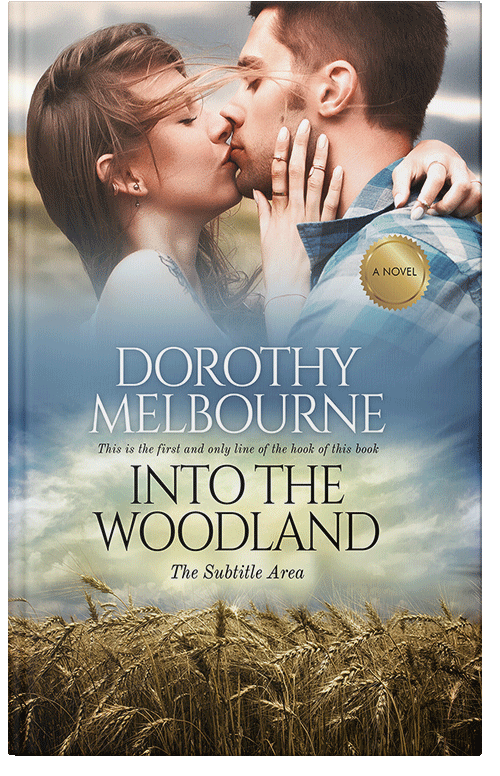 Front view of Premade Romance Book Cover - Soft Amber