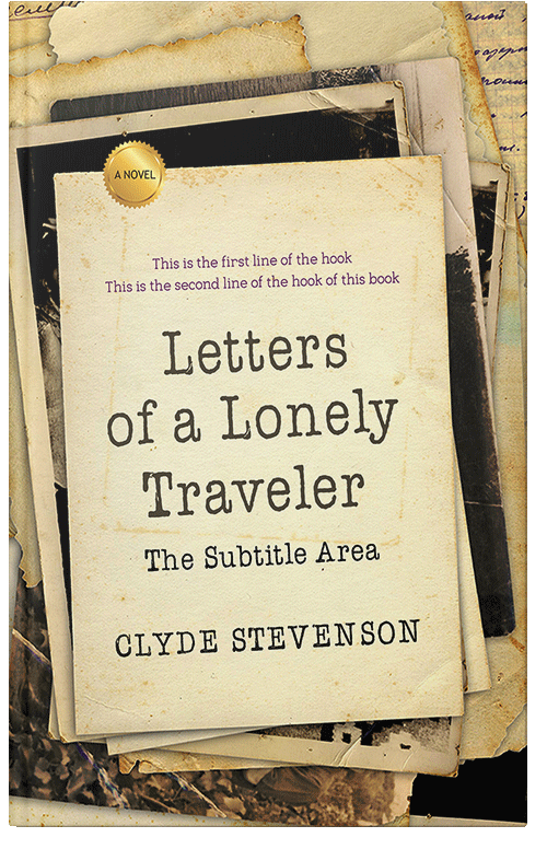 Front view of Premade Abstract Book Cover - Chamois