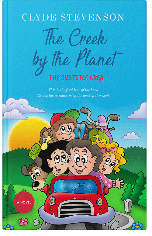 Front view of Premade Family & Parenting Book Cover - Cerulean