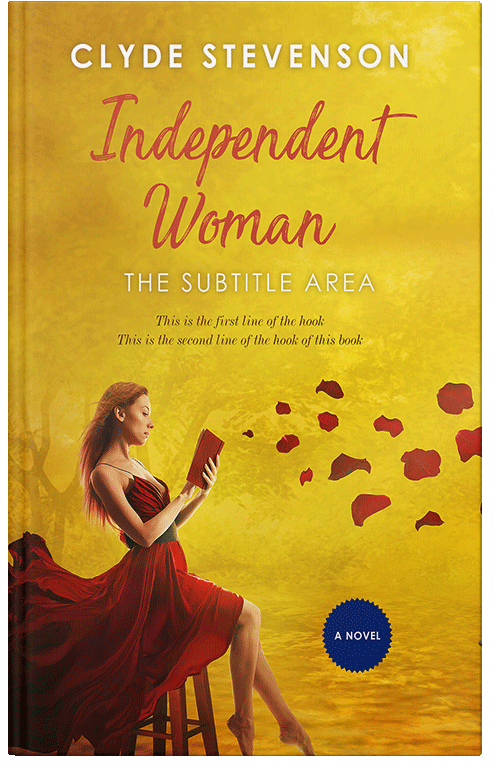 Front view of Premade Romance Book Cover - Gold Tips