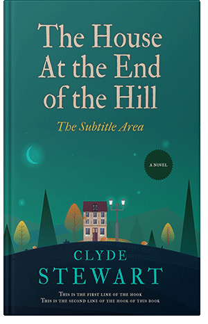 Premade Book Cover Deep Sea Green