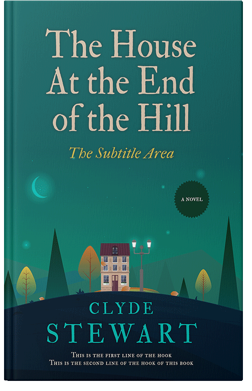 Front view of Premade Children's Book Cover - Deep Sea Green