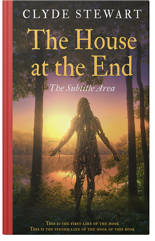 Front view of Premade Surreal Book Cover - Whiskey