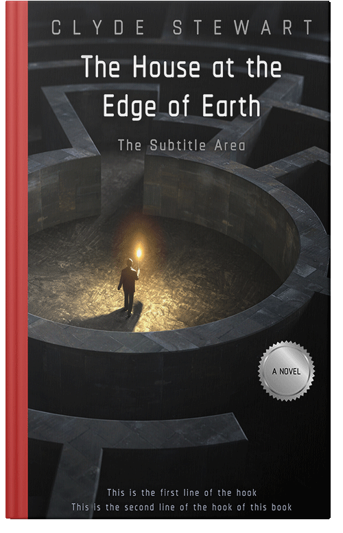 Front view of Premade Abstract Book Cover - Woodsmoke