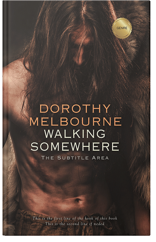 Front view of Premade Historical Book Cover - Cocoa Brown