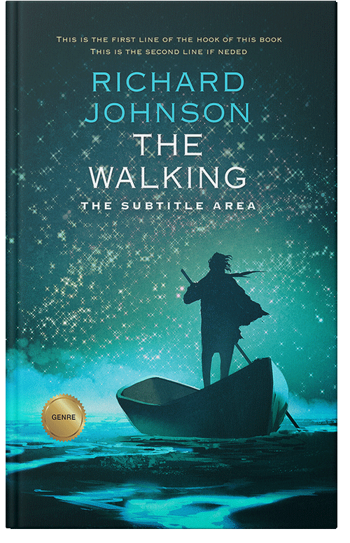 Front view of Premade Abstract Book Cover - Tiber