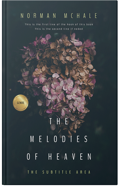 Front view of Premade Poetry Book Cover - Ebony Clay