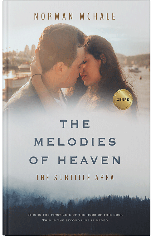 Front view of Premade Romance Book Cover - Quill Gray