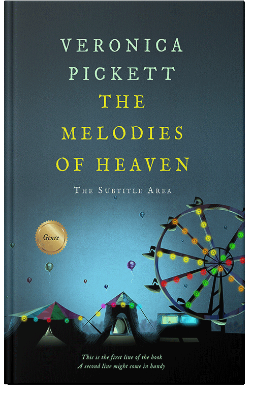 Front view of Premade Surreal Book Cover - Te Papa Green