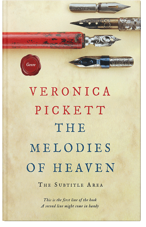 Front view of Premade Abstract Book Cover - Fall Green