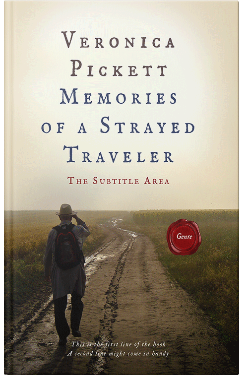 Front view of Premade Western Book Cover - Ecru White