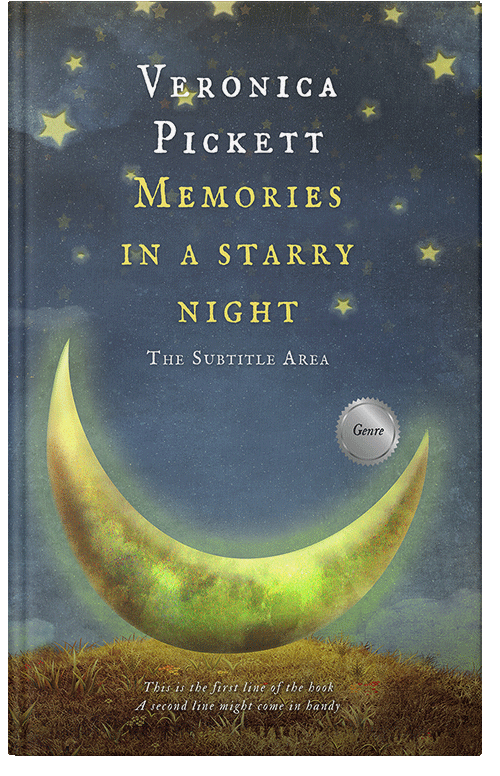 Front view of Premade Abstract Book Cover - Mako