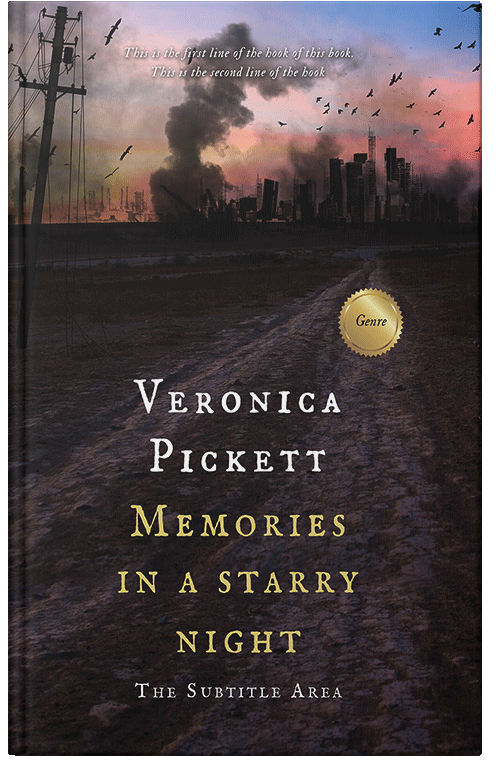 Front view of Premade Apocalyptica Book Cover - Cocoa Brown