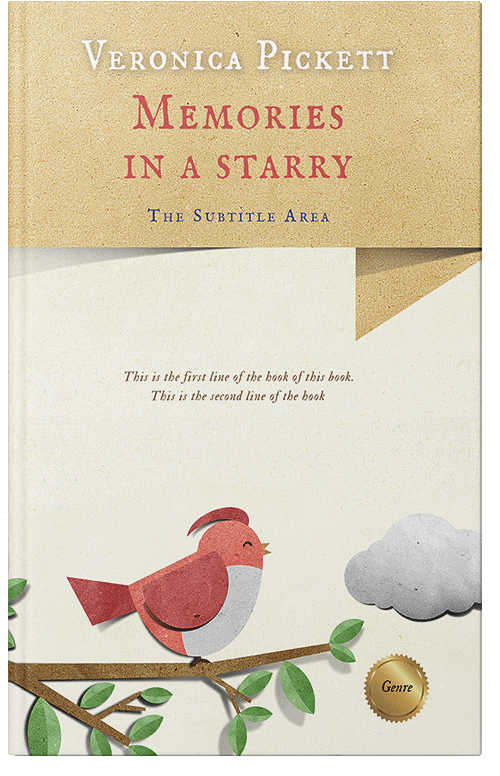 Front view of Premade Business Book Cover - Ecru White