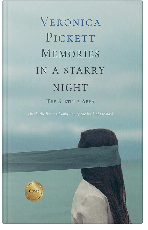 Front view of Premade Abstract Book Cover - Opal