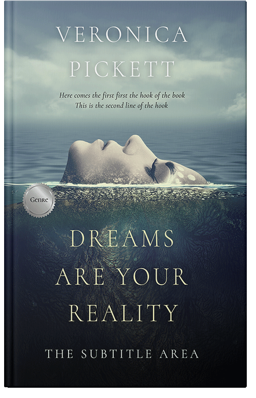 Front view of Premade Surreal Book Cover - Ebony Clay
