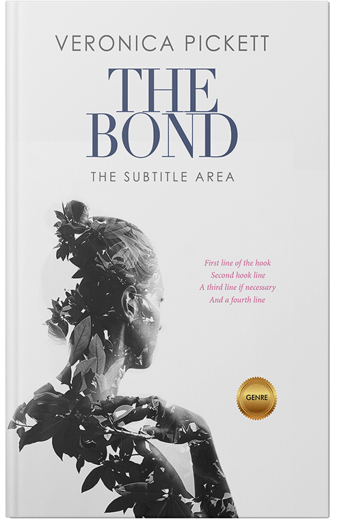 Front view of Premade Abstract Book Cover - Tuna