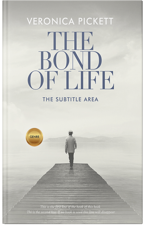 Front view of Premade Historical Book Cover - Quill Gray