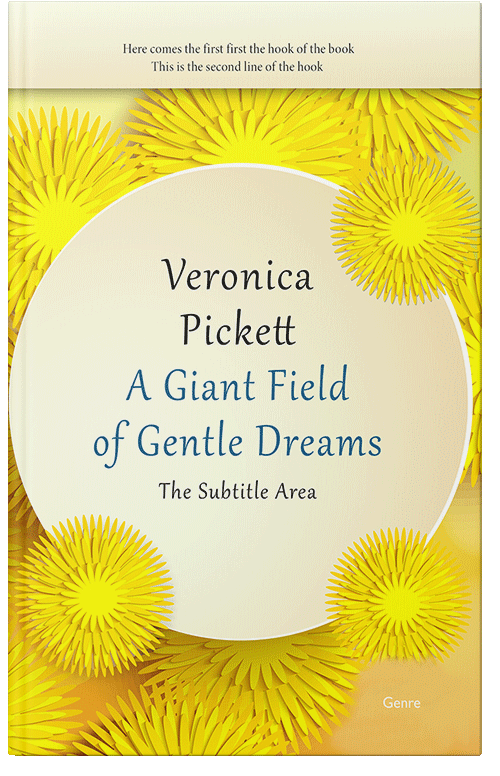 Front view of Premade Abstract Book Cover - Coconut Cream