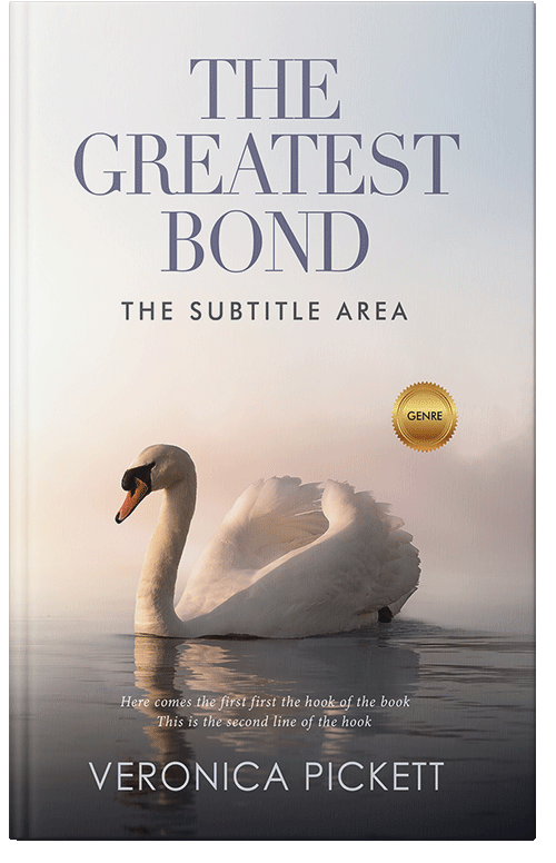 Front view of Premade Abstract Book Cover - Gravel